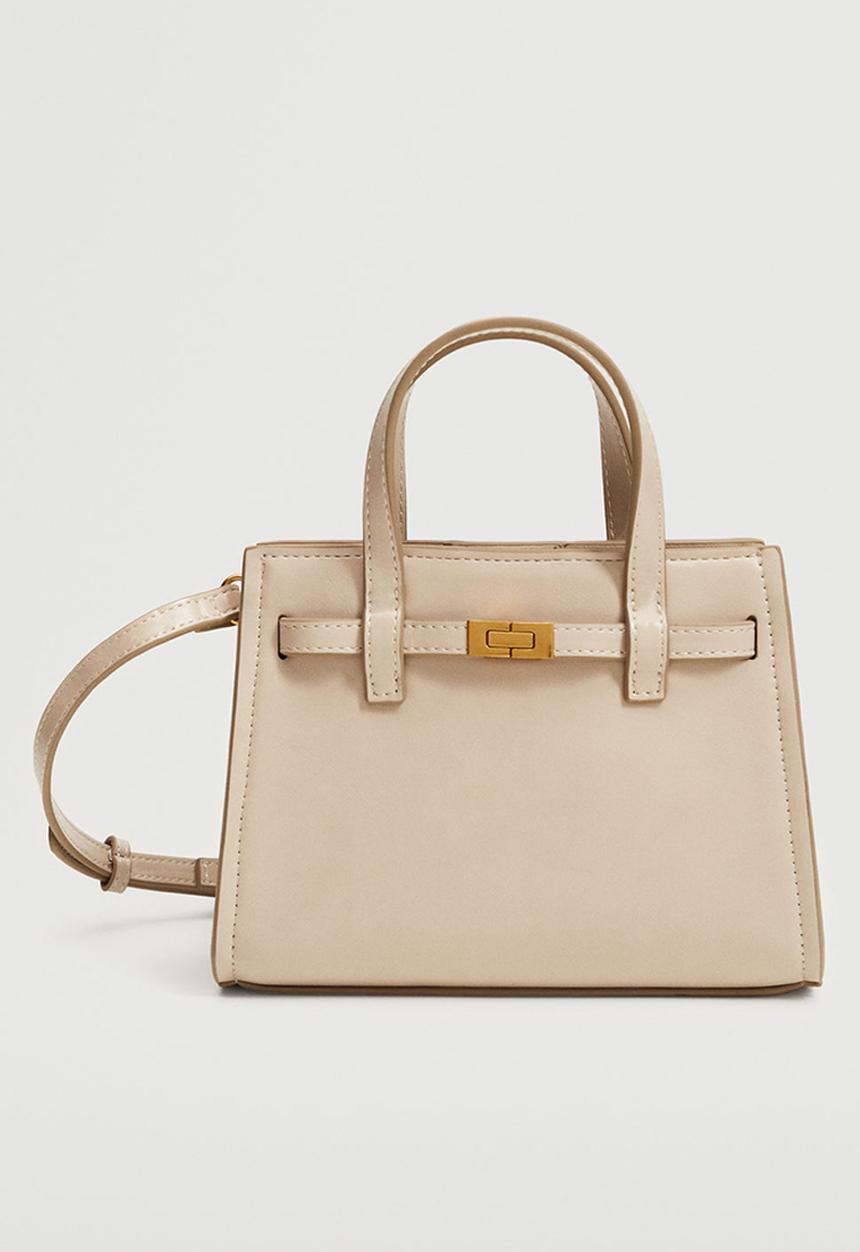 MANGO - Mini shopper bag - off white