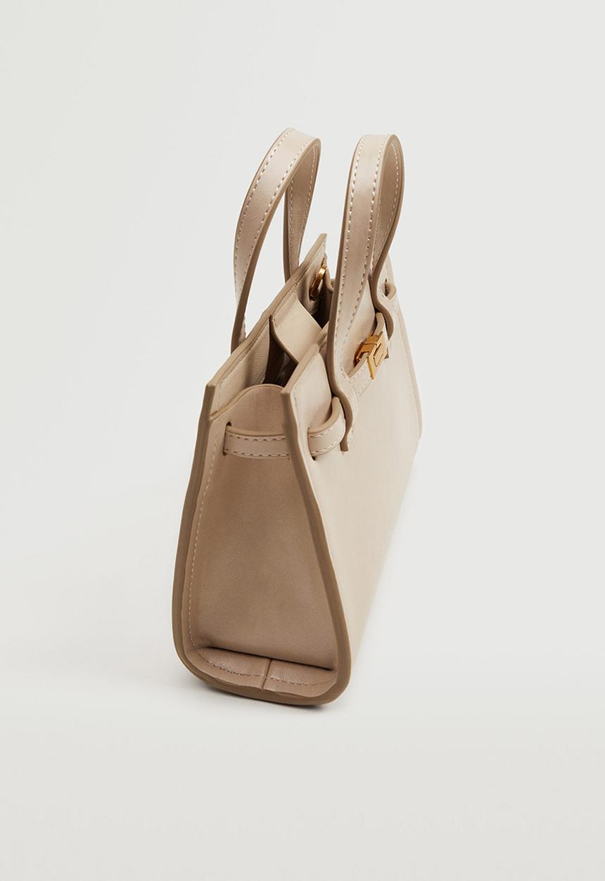 MANGO - Mini shopper bag - off white