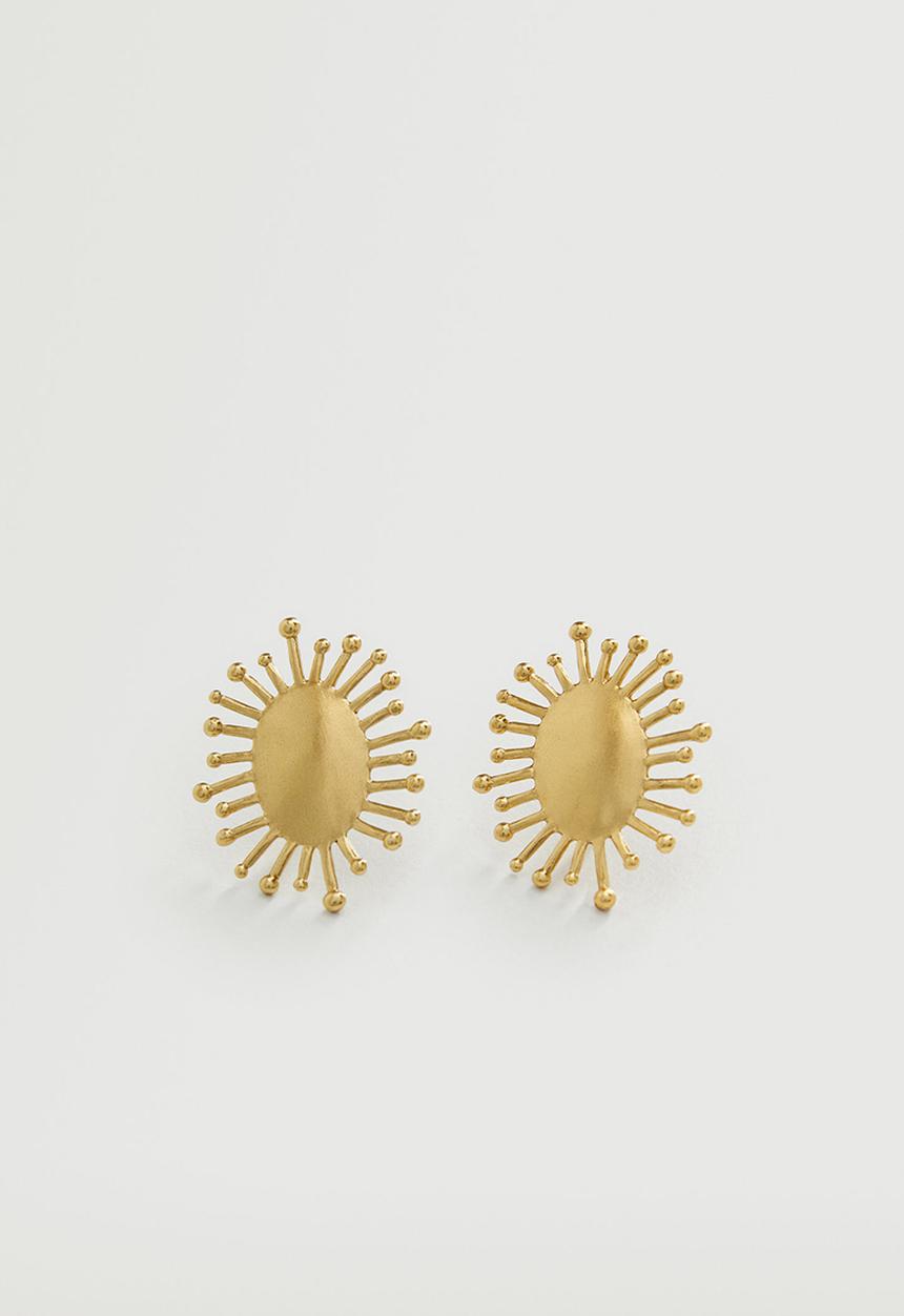 MANGO - Mixed asymmetric earrings - gold