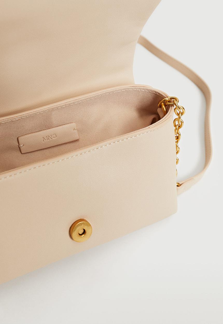 MANGO - Flap chain bag - neutral