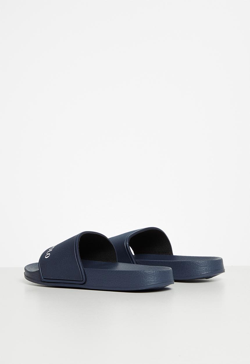POLO - Skylar plain pool sandal - navy