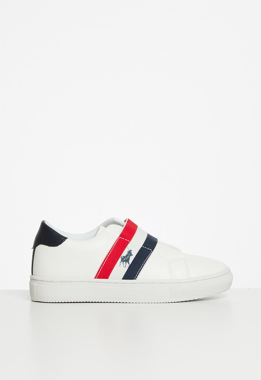POLO - Boys aaron elastic slip on sneaker - white