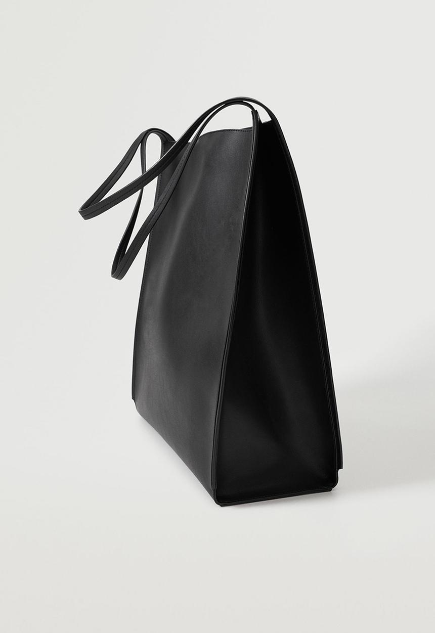 MANGO - Double handle shopper bag - black