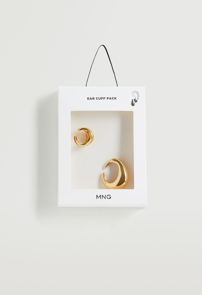 MANGO - Mixed asymmetric earrings - gold