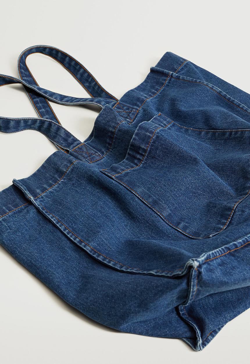 MANGO - Denim shopper bag - blue