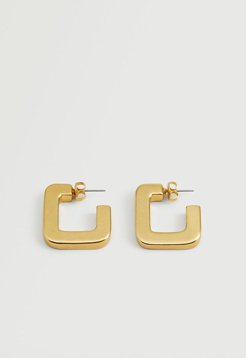 MANGO - Square earrings - gold