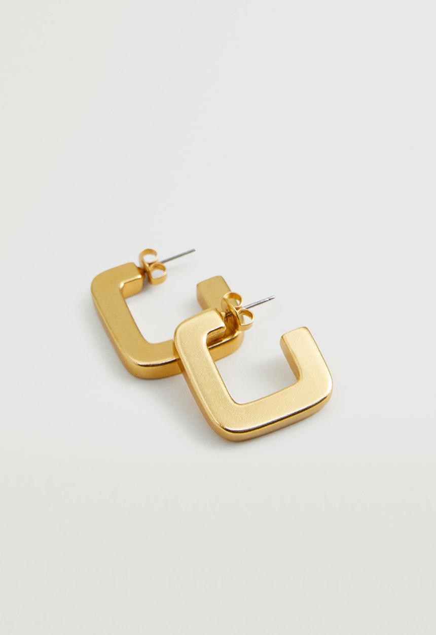 MANGO - Square earrings - gold