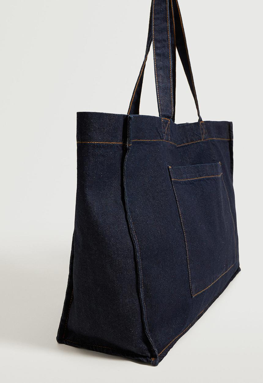 MANGO - Denim shopper bag - blue