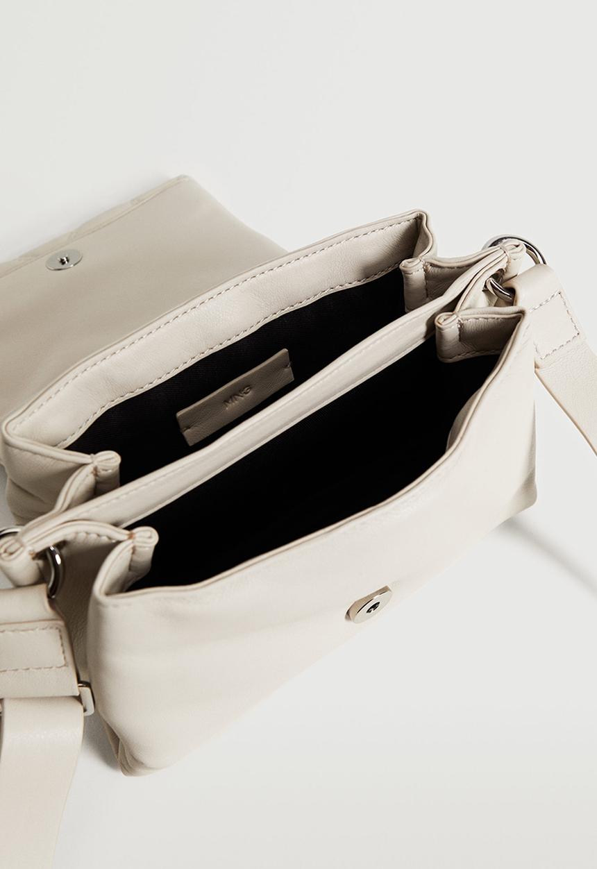MANGO - Quilted shoulder bag - ice grey