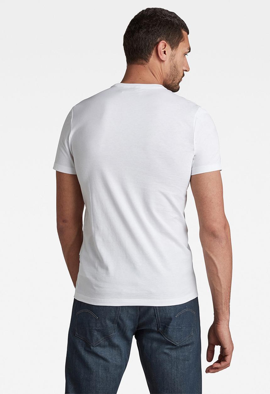 G-STAR - Color block originals slim r t - white