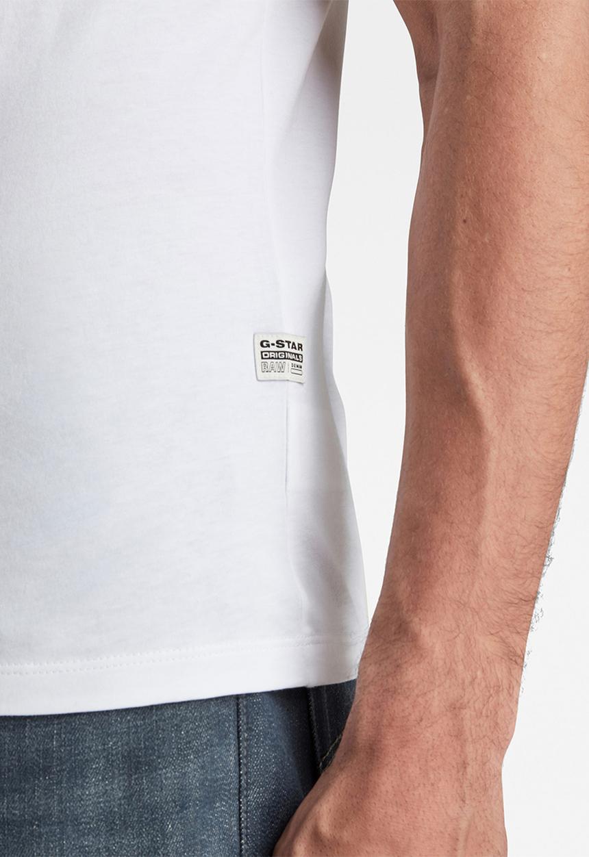G-STAR - Color block originals slim r t - white