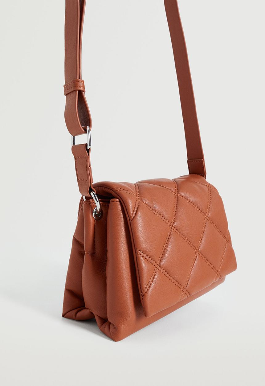 MANGO - Quilted shoulder bag - tan