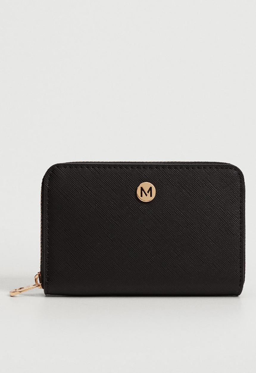 MANGO - Saffiano-effect wallet - black