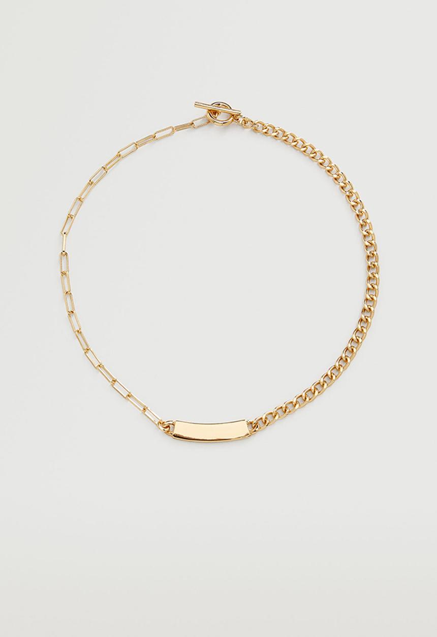 MANGO - Mixed chain necklace - gold