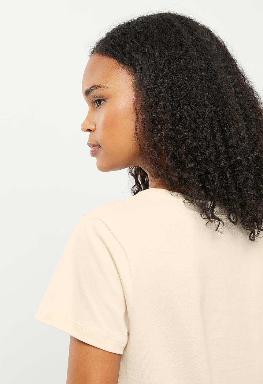 FILA - Mono deckle outline T-shirt - gardenia