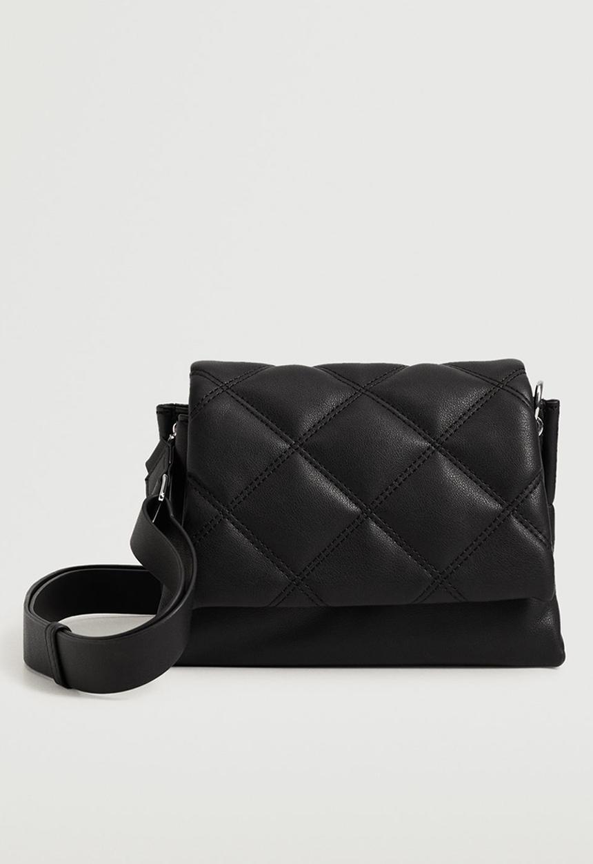 MANGO - Quilted shoulder bag - black
