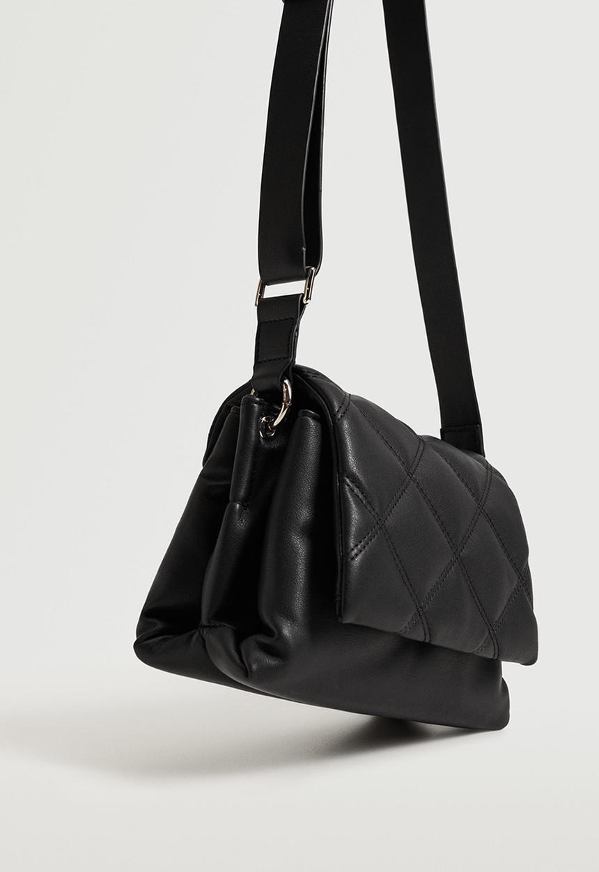 MANGO - Quilted shoulder bag - black
