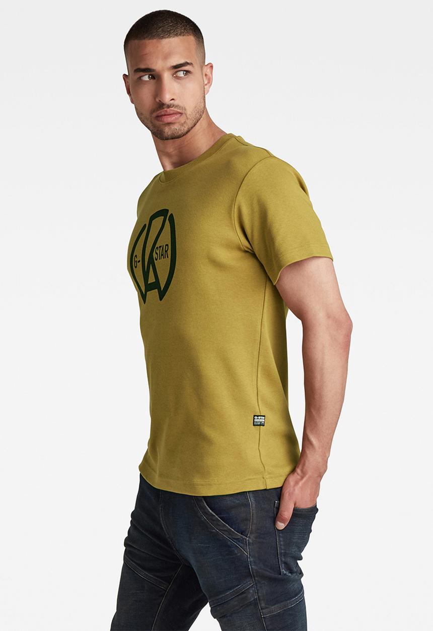 G-STAR - Circle graphic r t - gold olive