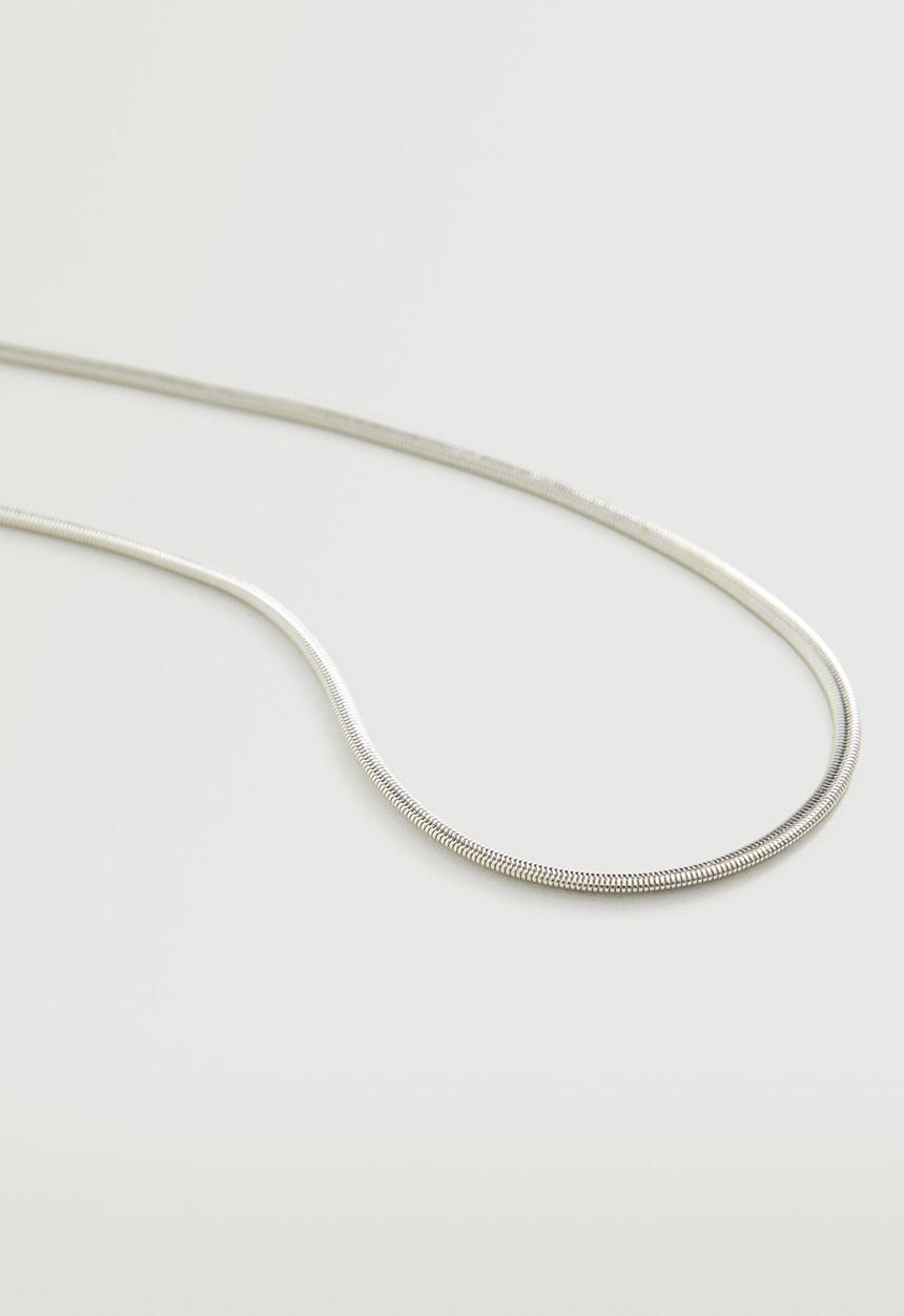 MANGO - Slim chain necklace - silver