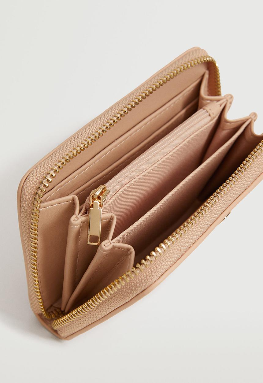 MANGO - Saffiano-effect wallet - pink