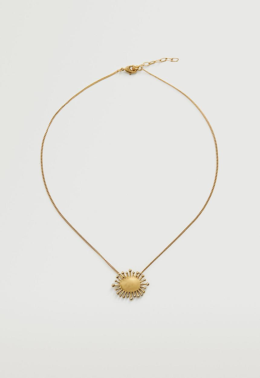 MANGO - Asymmetric pendant necklace - gold