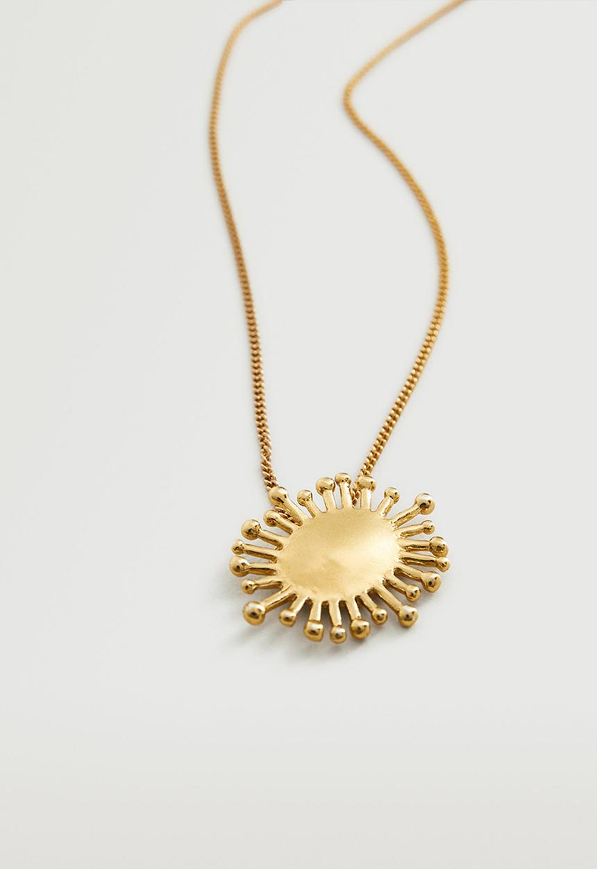 MANGO - Asymmetric pendant necklace - gold