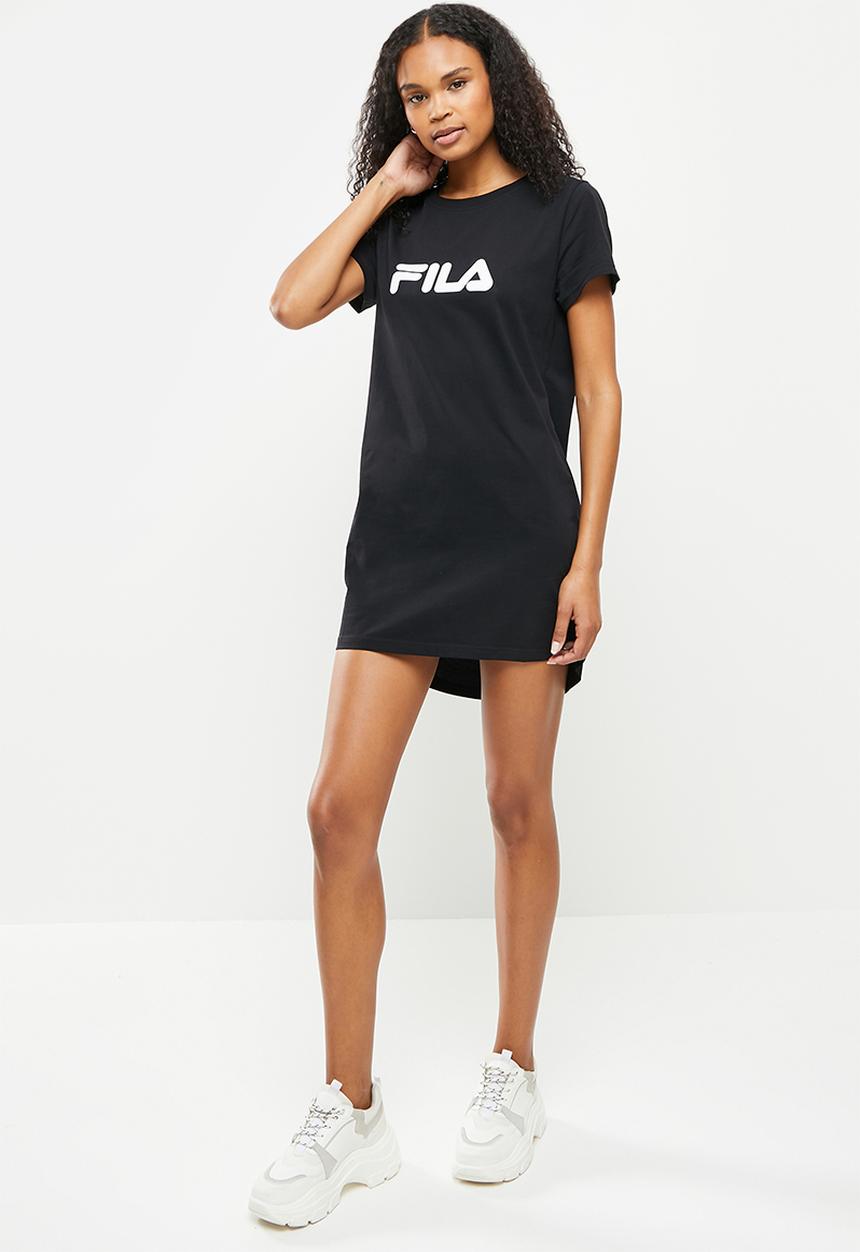 FILA - Mono deckle T-shirt dress - black