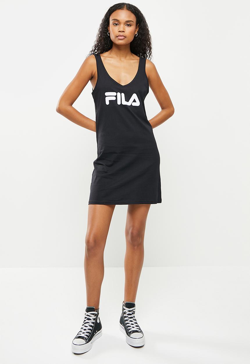 FILA - Mono deckle sleeveless dress - black