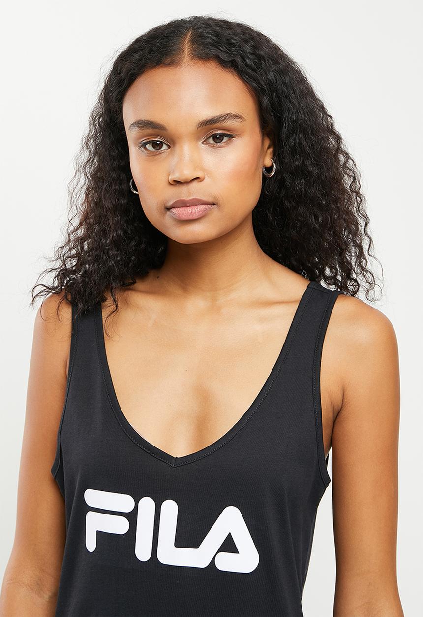 FILA - Mono deckle sleeveless dress - black