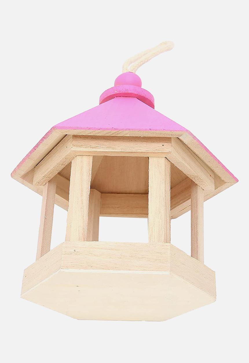 Sixth Floor - Wooden bird feeder - pink