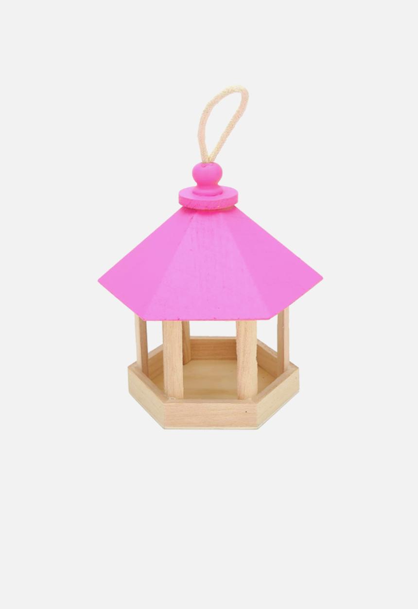 Sixth Floor - Wooden bird feeder - pink