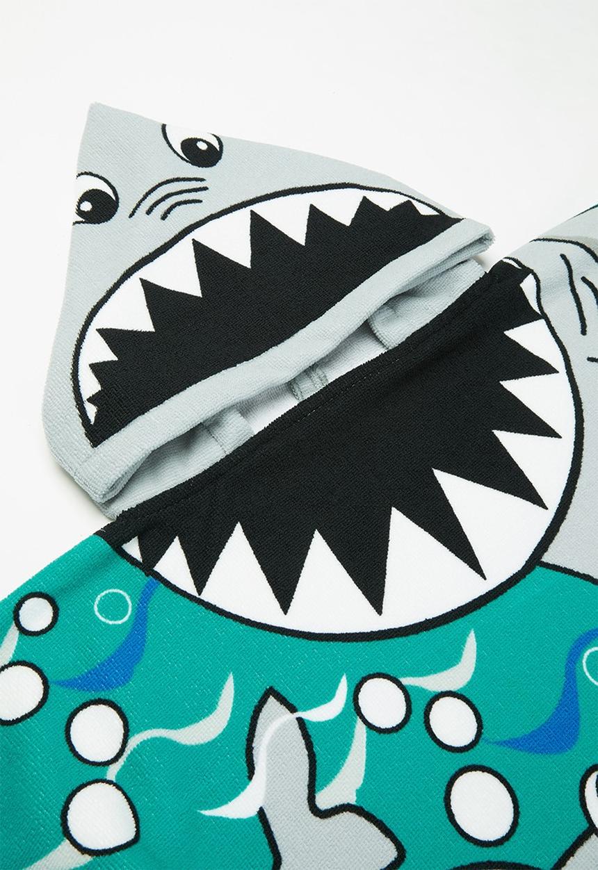 Pop Candy - Boys shark hooded towel - multi