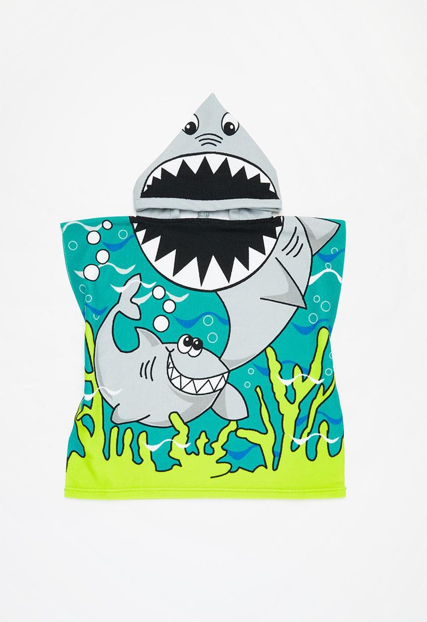 Pop Candy - Boys shark hooded towel - multi