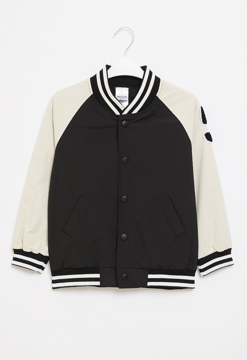 Pop Candy - Boys baseball jacket - black & white