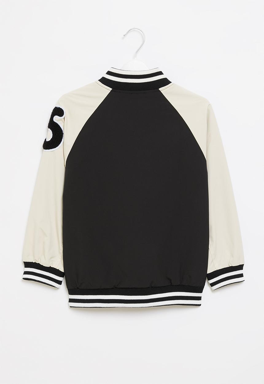 Pop Candy - Boys baseball jacket - black & white