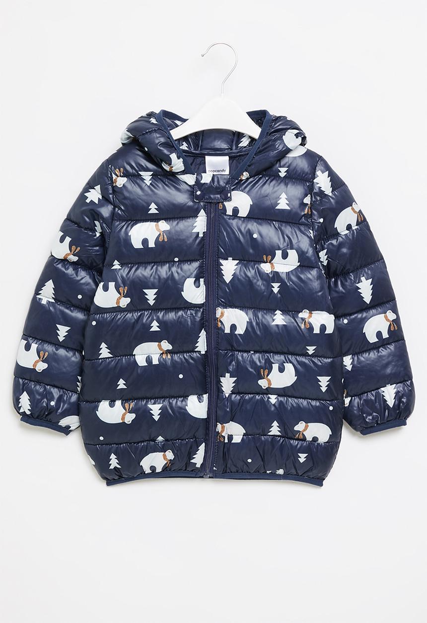 Pop Candy - Boys hooded puffer - navy