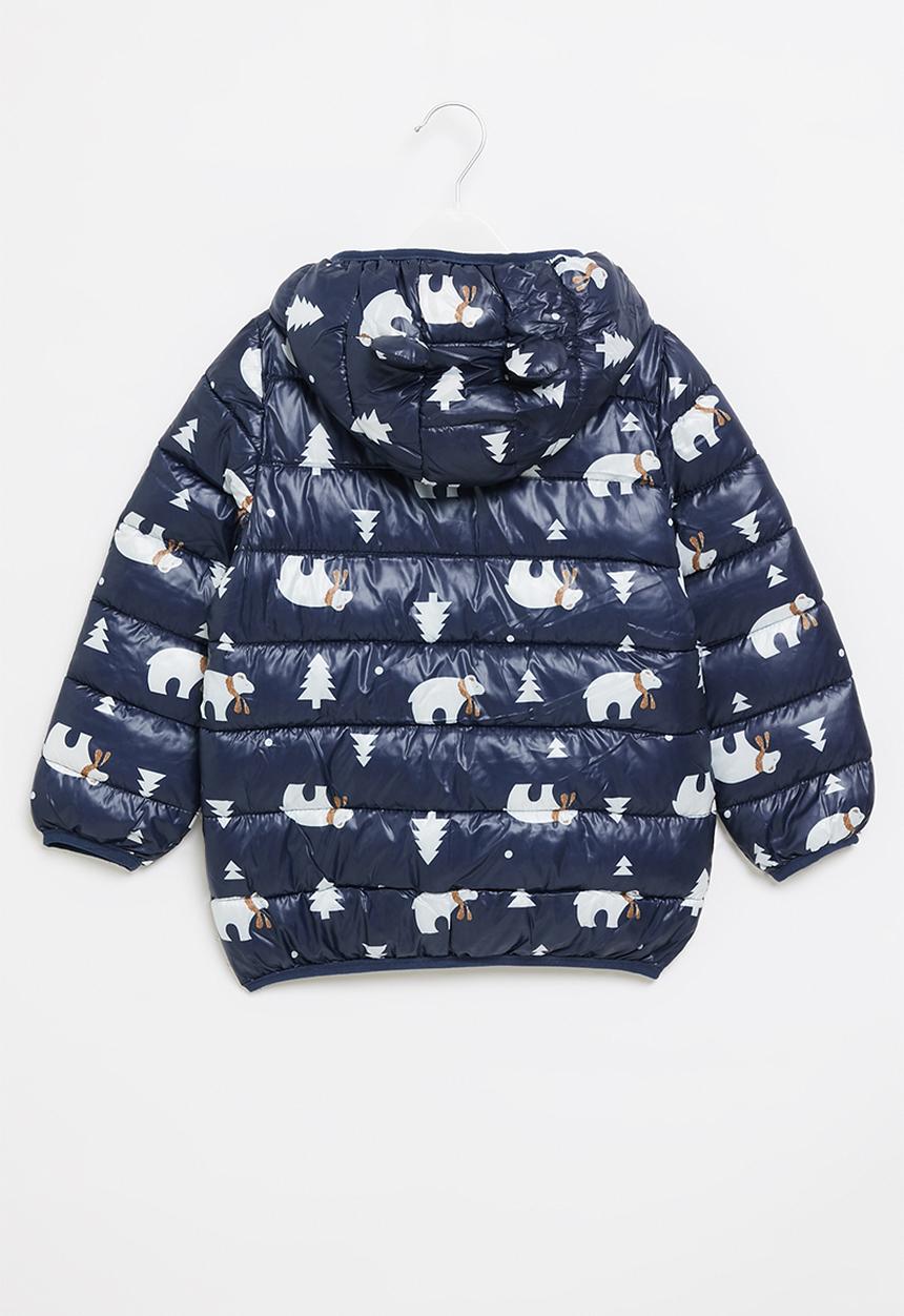 Pop Candy - Boys hooded puffer - navy