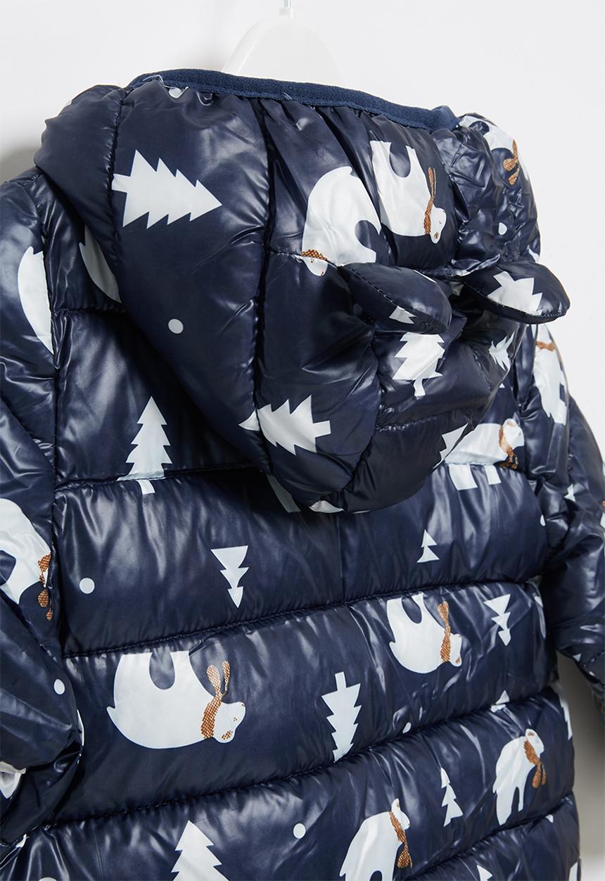 Pop Candy - Boys hooded puffer - navy