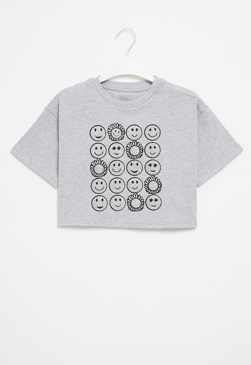 Rebel Republic - Boxy crop top - grey