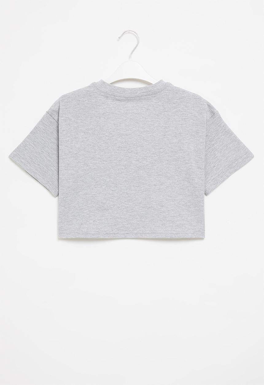 Rebel Republic - Boxy crop top - grey