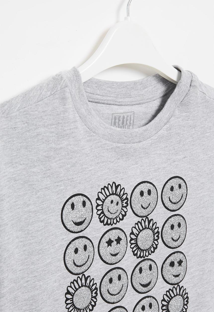 Rebel Republic - Boxy crop top - grey