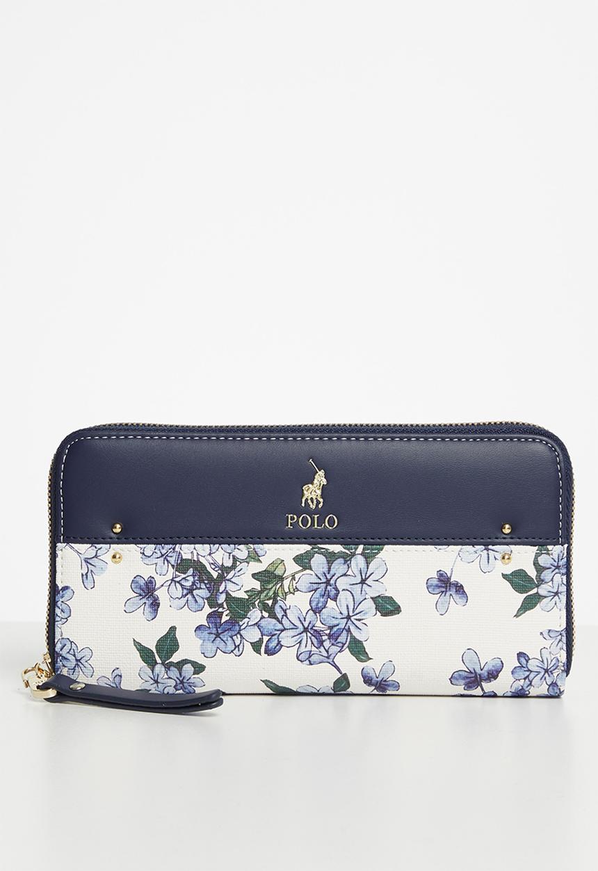 POLO - Polo floral zip around purse - blue