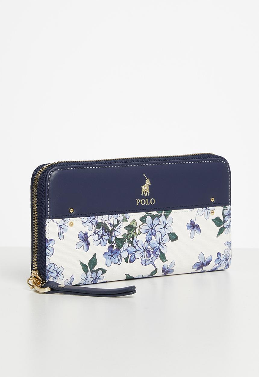 POLO - Polo floral zip around purse - blue