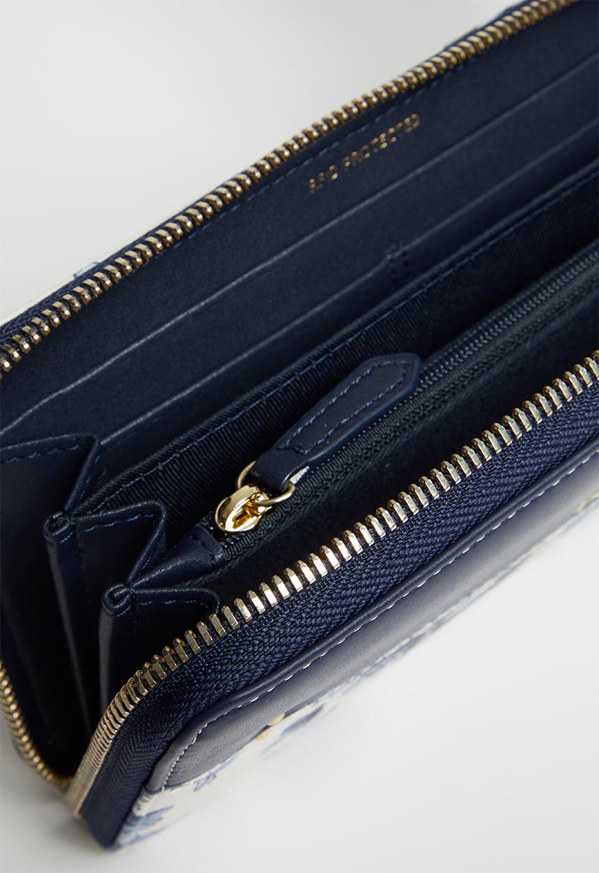 POLO - Polo floral zip around purse - blue