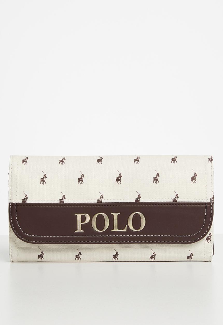POLO - Polo canterbury clutch purse - cream