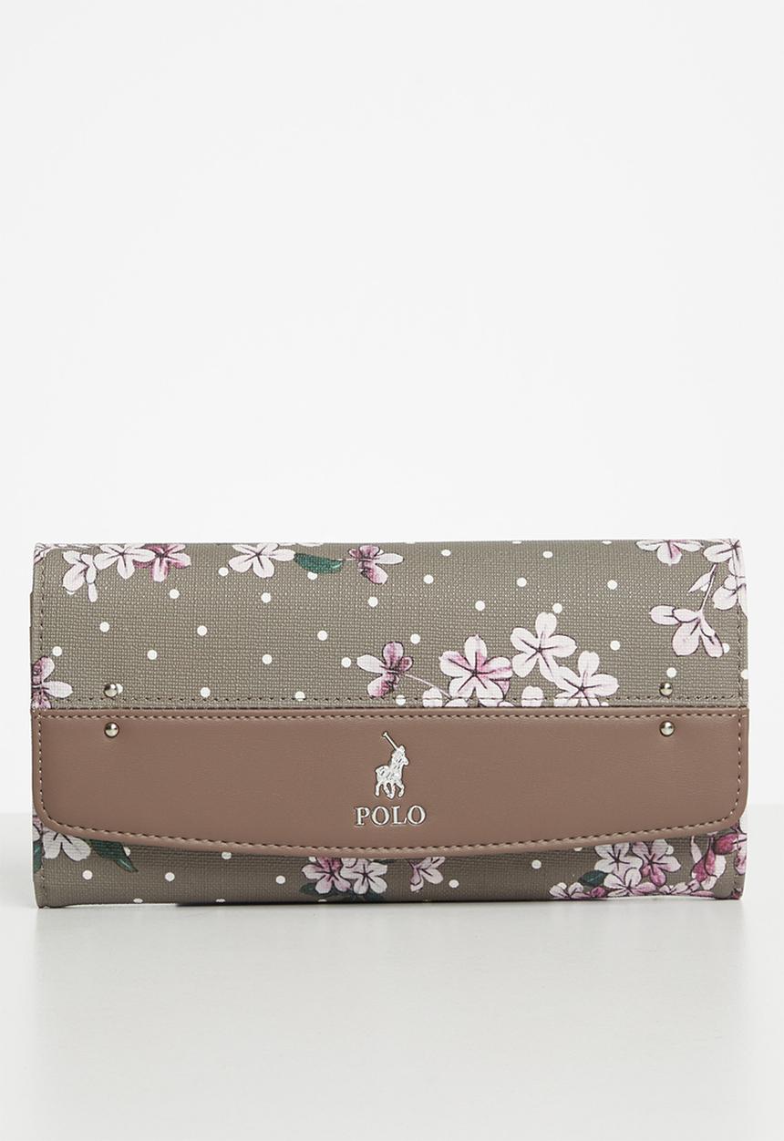 POLO - Polo floral clutch purse - taupe