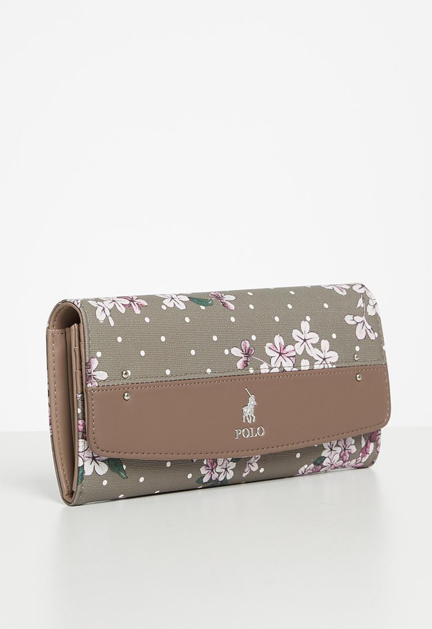 POLO - Polo floral clutch purse - taupe