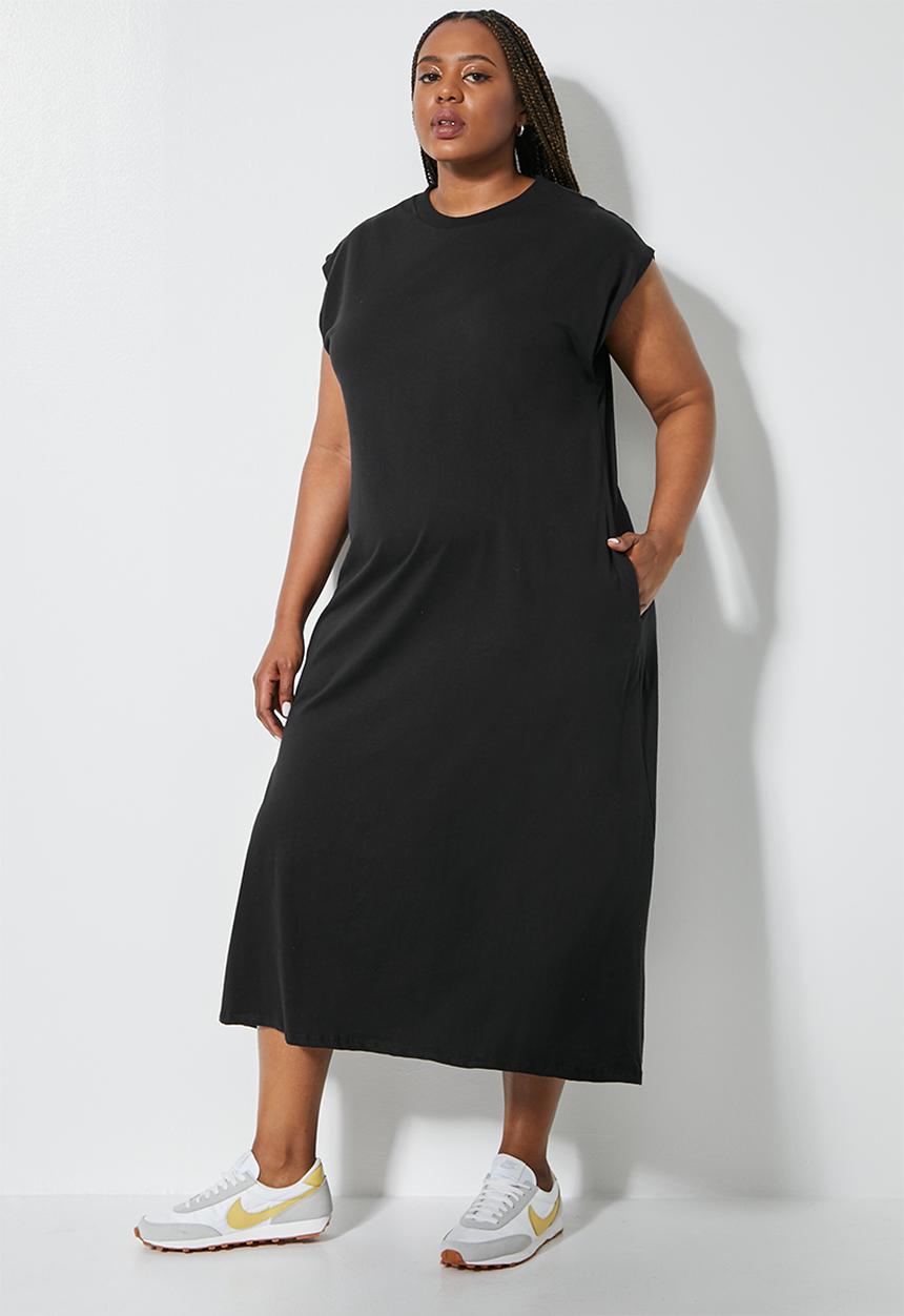 Superbalist - Sleeveless t-shirt dress - black
