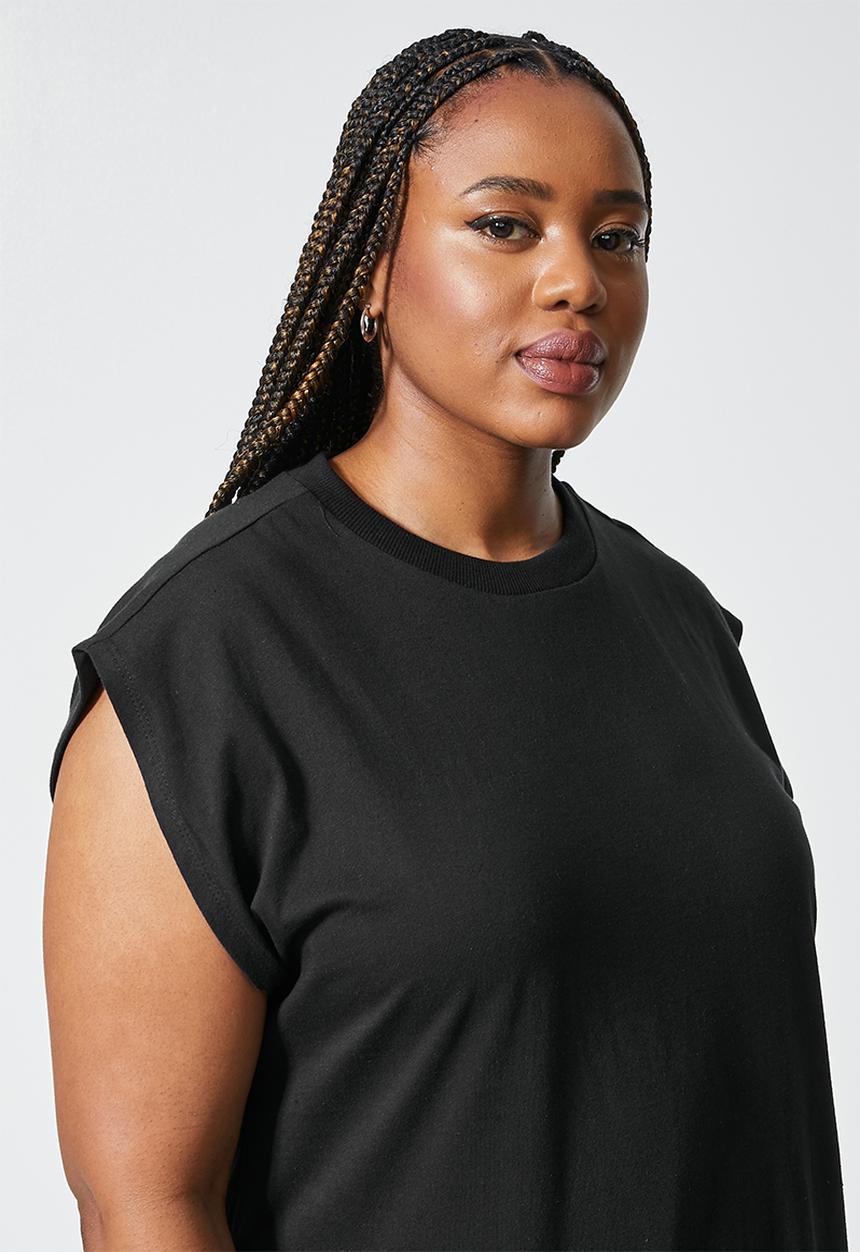 Superbalist - Sleeveless t-shirt dress - black