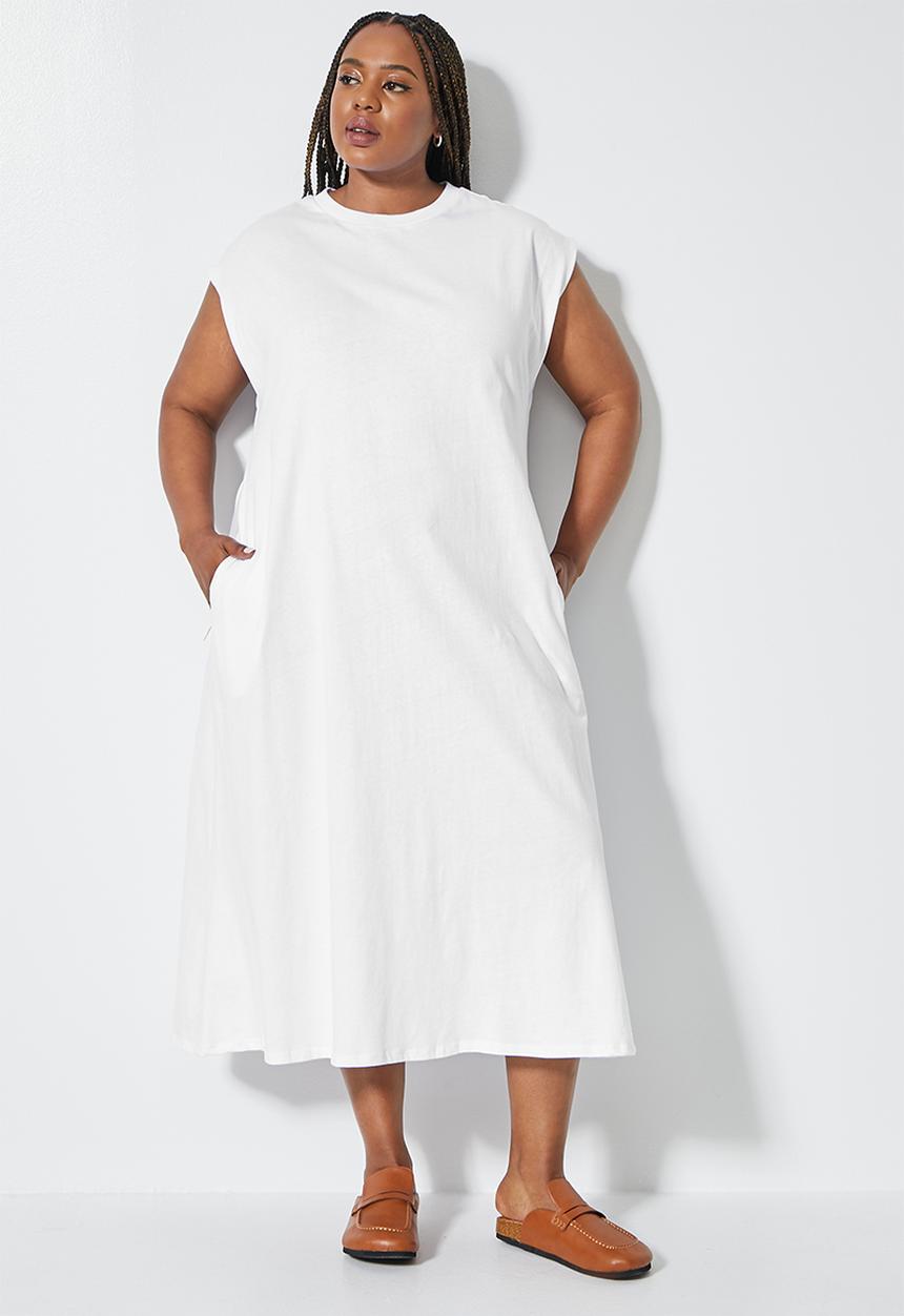 Superbalist - Sleeveless t-shirt dress - white